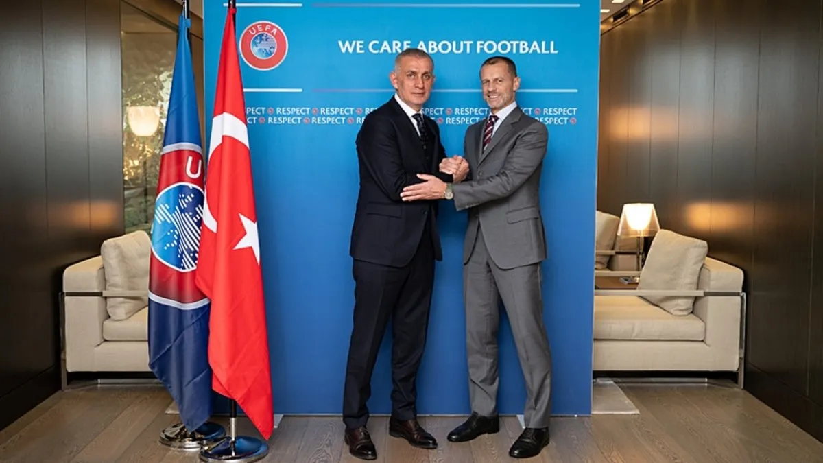 TFF Başkanı Hacıosmanoğlu, UEFA Başkanı Ceferin ile buluştu!
